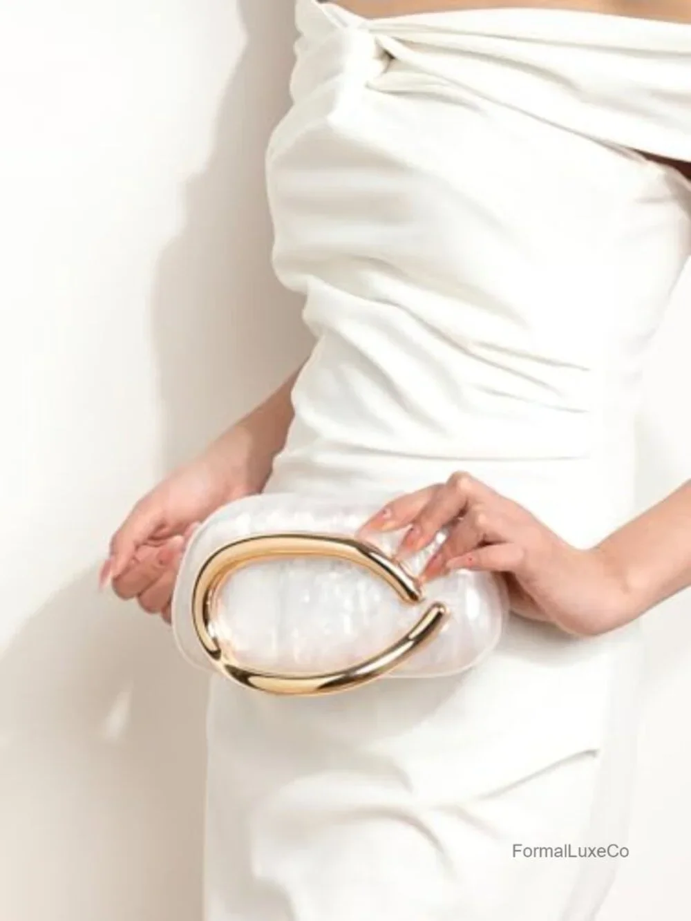 Acrylic Geometric Clutch Box Purse for Evening Crossbody